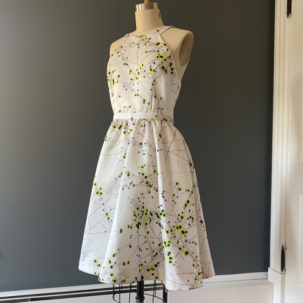 Parker White Pattern Dress